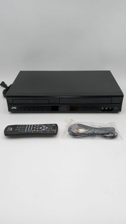 JVC VCR/DVD player with remote and cable. Works fine!