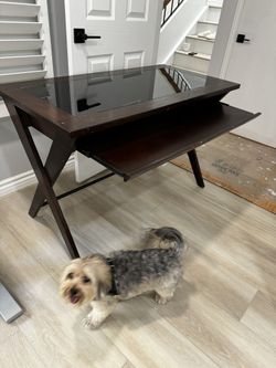 Wood And Glass Desk