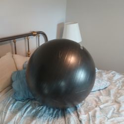Black Gym Balance Ball Light Use Great Condition 
