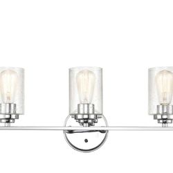 ML Lighting 3683-CH Transitional Three Light Vanity from None Collection in Chrome Finish