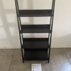 Furinno Ladder Bookcase Display Shelf, 5-Tier, Espresso