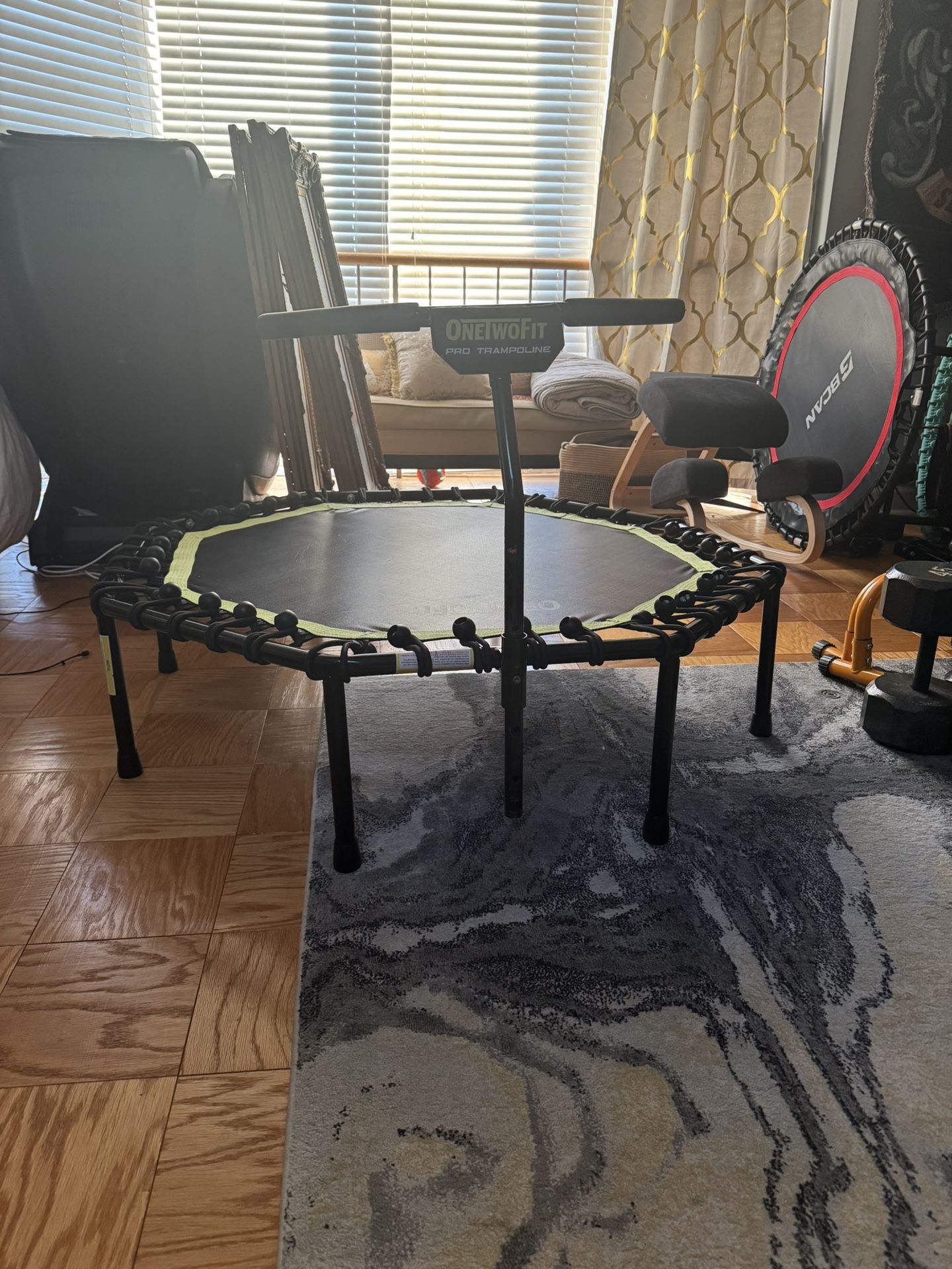 ONETWOFIT 51″ Silent Fitness Trampoline – Good Condition, Needs Assembly