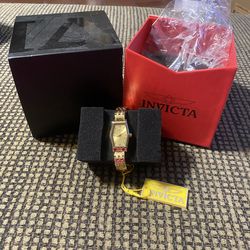 Invicta Women’s Angel Quartz Gold Dial Watch #48123
