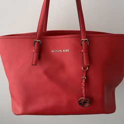 Michael Kors Red Tote Bag
