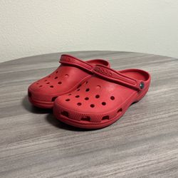 Red Crocs 