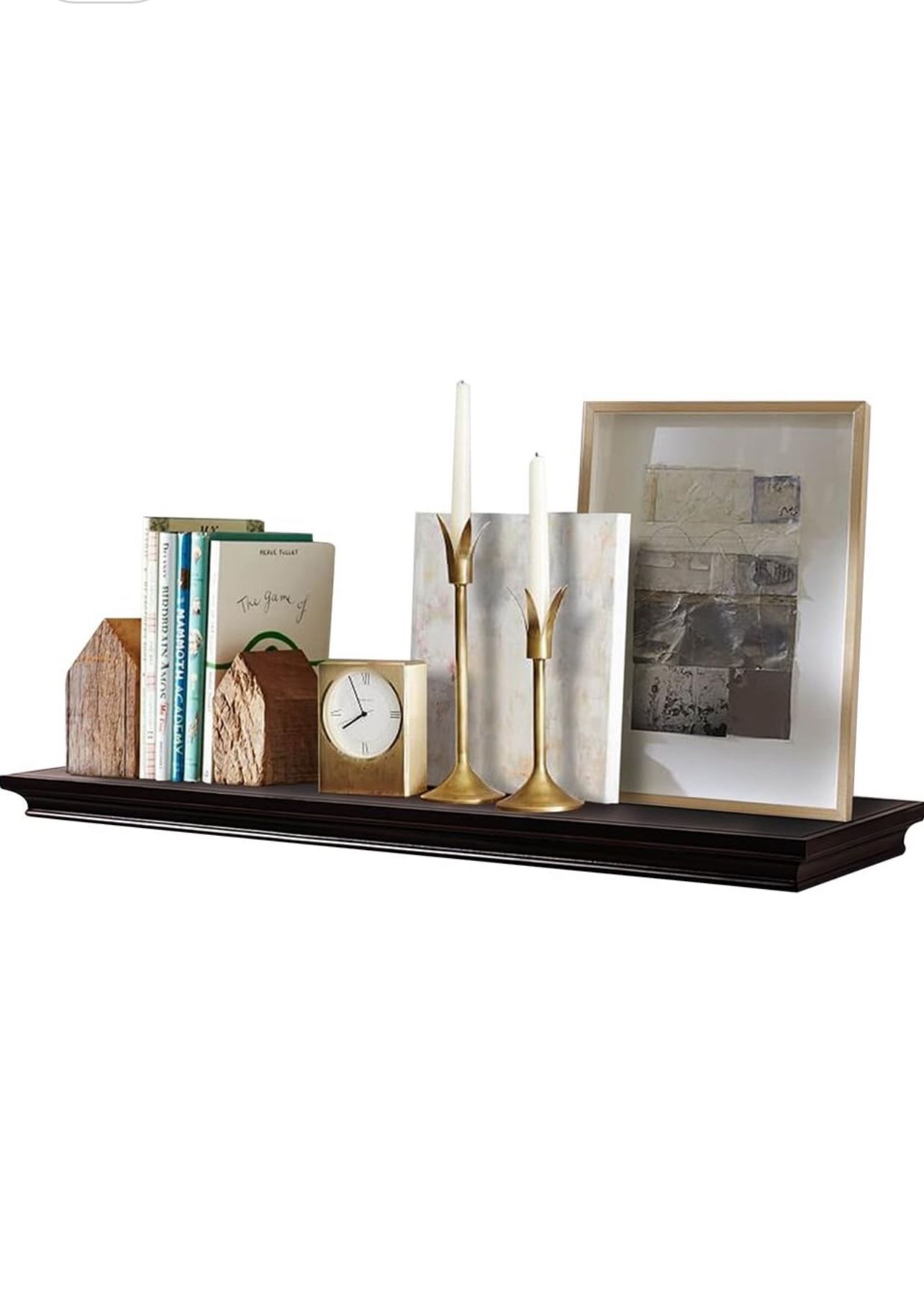 New 36” Wide, 7.75” Deep, Espresso Brown Floating Shelves Wall Mounted, Deeper Wall Storage Shelf for Ho Located Hesperia ca