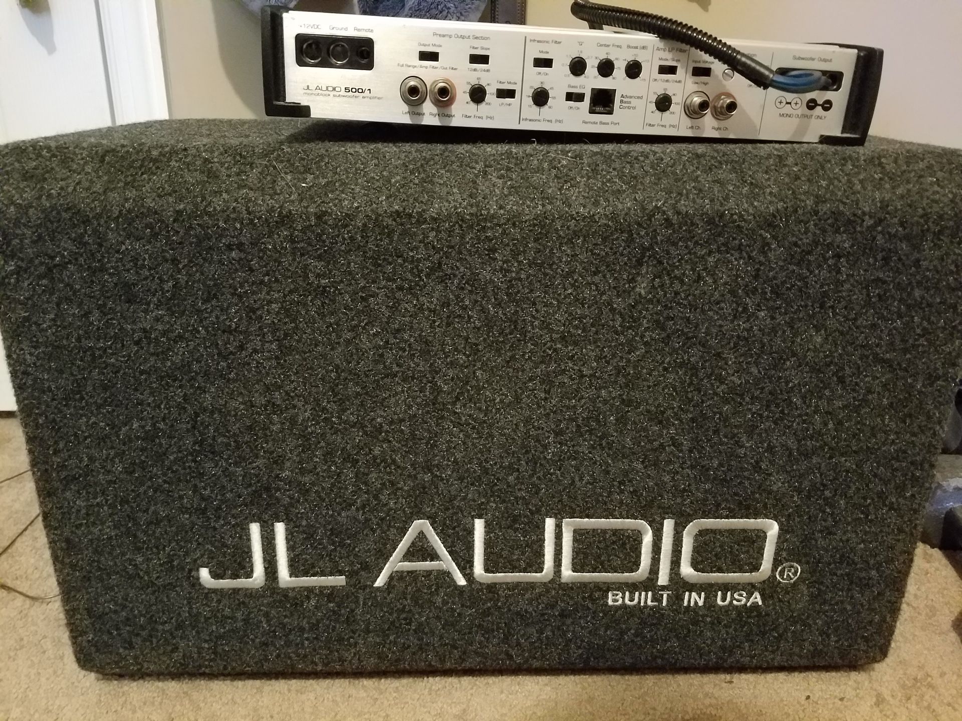 JL Audio 10 inch W6 subwoofer and JL Audio amp