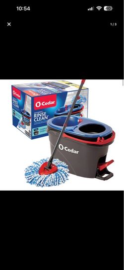 O-Cedar RinseClean Spin Mop With 2-Tank System and Microfiber Mop Head