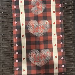 Fantasy Staring Valentine's Day Table Runner - Love Heart Print Dresser Scarf Table Red Hearts Runner for Mother's Day/Wedding/Party/Events (13 x 90)