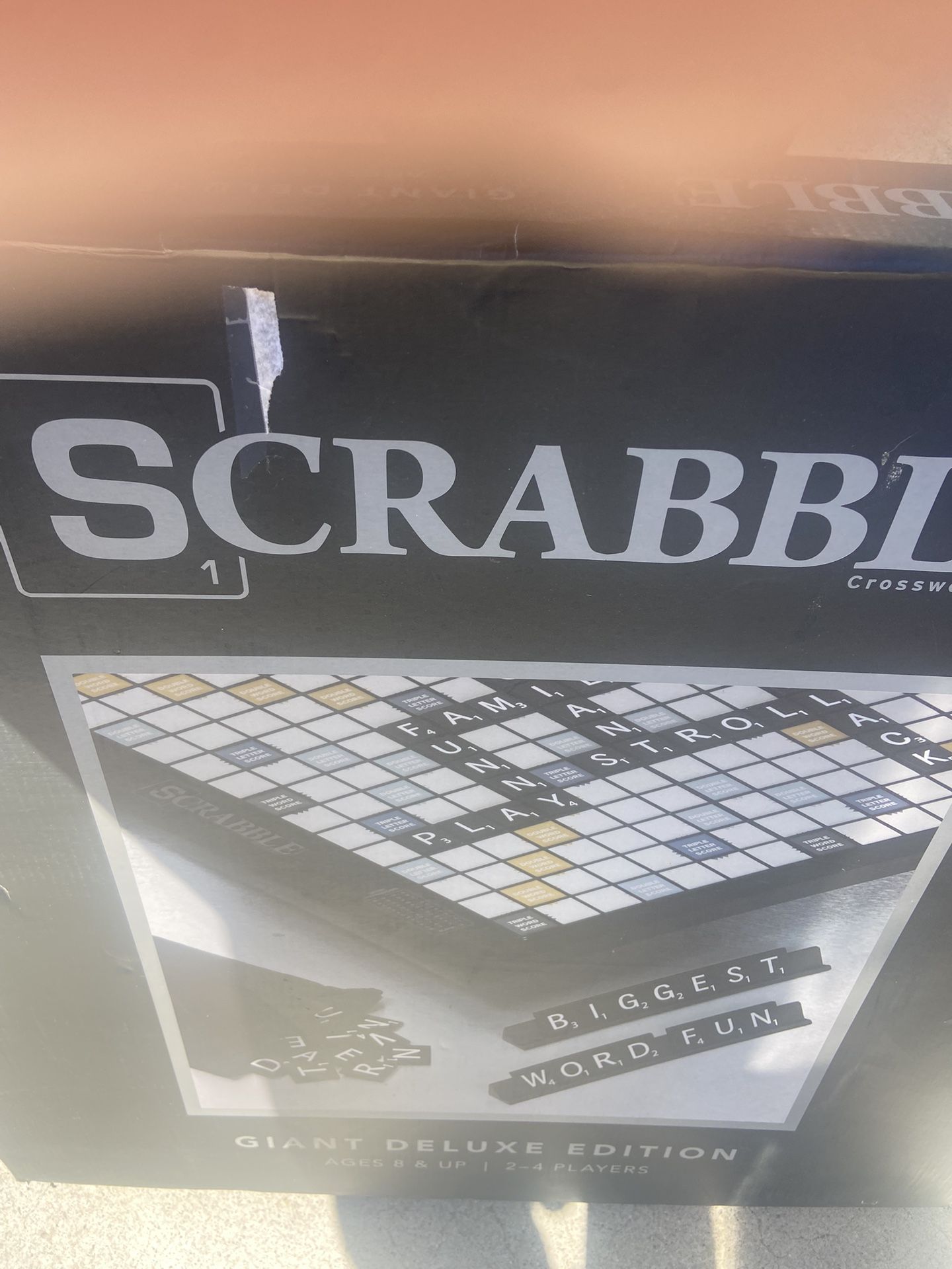 Giant scrabble board game