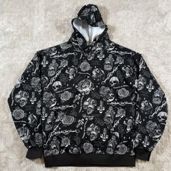 A**holes Live Forever Alternative Pullover Hoodie Sz M Black White