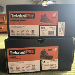 Two Pair Of Safety Toe Work Boots 