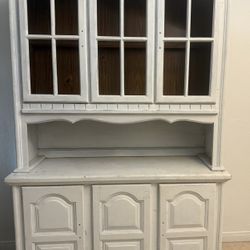 White Farmhouse China Hutch