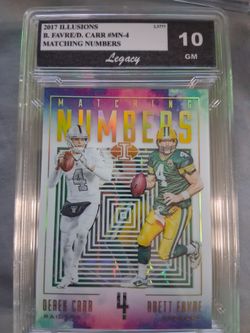 2017 panini Brett farve / David carr graded 10