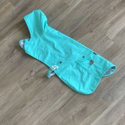 TEAL DOG RAIN JACKET M/L