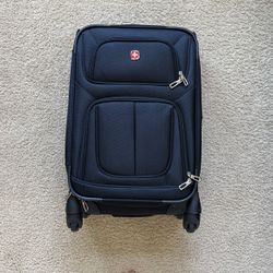 SwissGear Sion Softside Expandable Roller Luggage, Blue, Carry-On