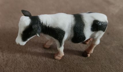 Black and White Cow Animal Figure