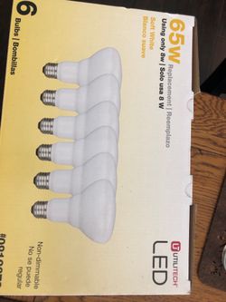 Pack of 6, 65W LED bulbs new