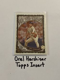 Orel Hershiser Los Angeles Dodgers All-Star Pitcher Topps Short Print Insert Card. 