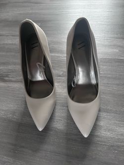 White Patent Pointed Toe Heels