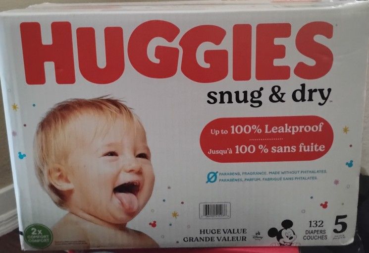 Huggies Size 5 Snug & Dry 132 Count Need Gone Today