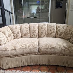 Vintage clamshell sofa