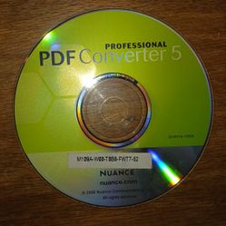 Nuance PDF Converter Professional 5 CD Tested 