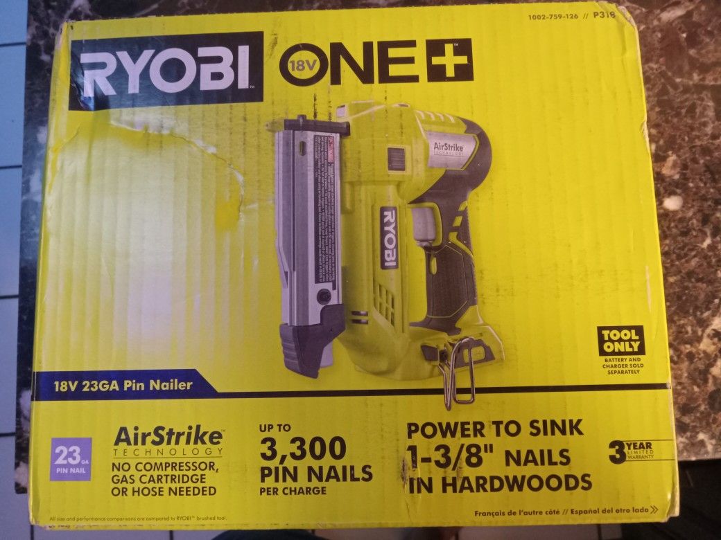 Ryobi One Nail Gun New!