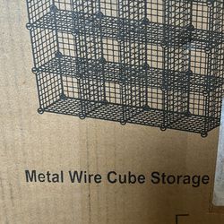 Brand New White Metal Cube Storage 