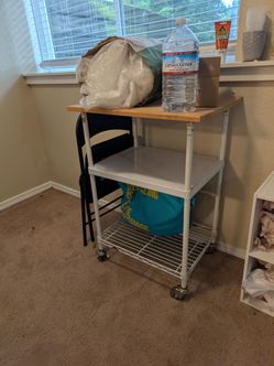 Bar cart / rolling storage shelves