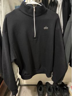 Alo Quarter Zip (Small) (Black)