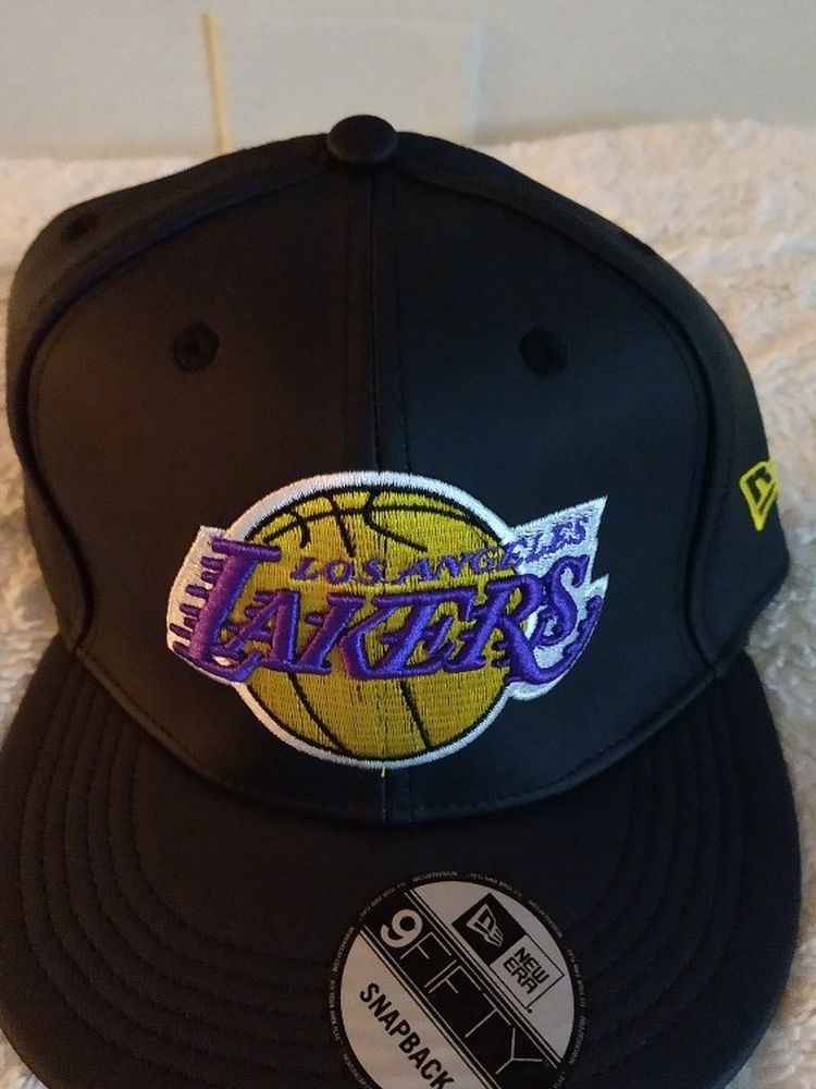 Los Angeles Lakers All Leather Hat