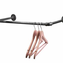 Pipe Decor, 1/2 in. x 2 ft. L Black Pipe Wall Mounted Clothing Rack Kit, New, 2 Are available, Price is For each, Price Is Not Negotiable. 