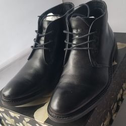 Alfani Men's Vincent Lace-up Leather Utility Boots Black 9.5 M