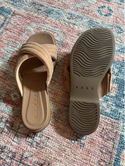 Womens REEF Tan Leather Strap Sandals 9