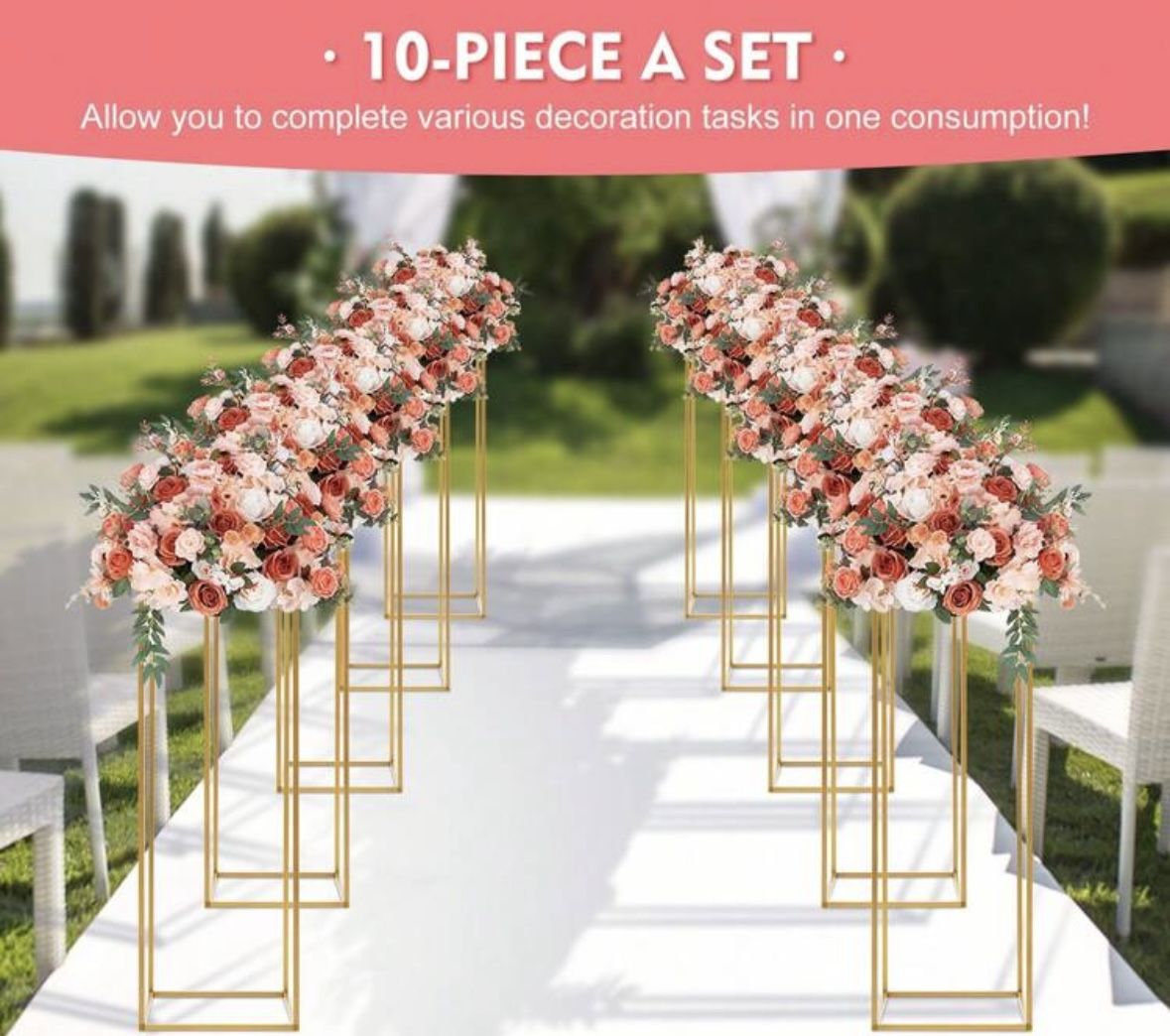 Tall Medal Flower Stand