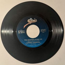Luther Vandross  Never Too Much /  You Stopped Loving Me 7'' 45 Epic  14-02409