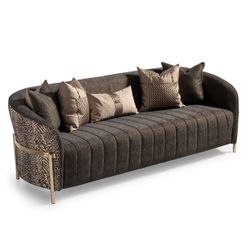 Lisbon Silken Matte Black/Onyx Sofa