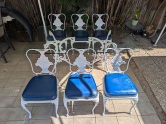 Vintage 1950's Russel Woodard "Trianon"Wrought Iron Patio / Garden Set