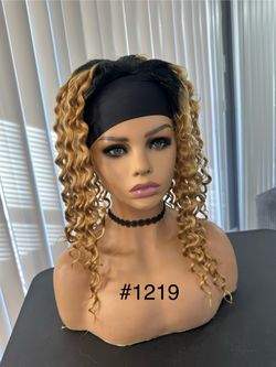 New curly wig with headband