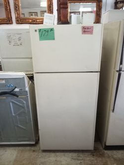 GE Refrigerator biege works great . Warranty . Delivery available . 2203 Fowler st. Ft. Myers 33901
