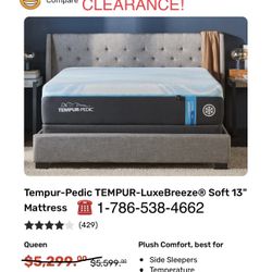 King Queen Size Tempurpedic ProAdapt,  ProBreeze,  LuxeBreeze Mattress  Pro Breeze /Luxe Adapt /Pro Adapt /Adapt /cloud /Tempur pedic contour Supreme 