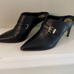 Vince Camuto Mules  Shoes With Gold Buckle Size 8.5