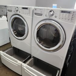 LG SET STEAM WASHER AND ELECTRIC DRYER 