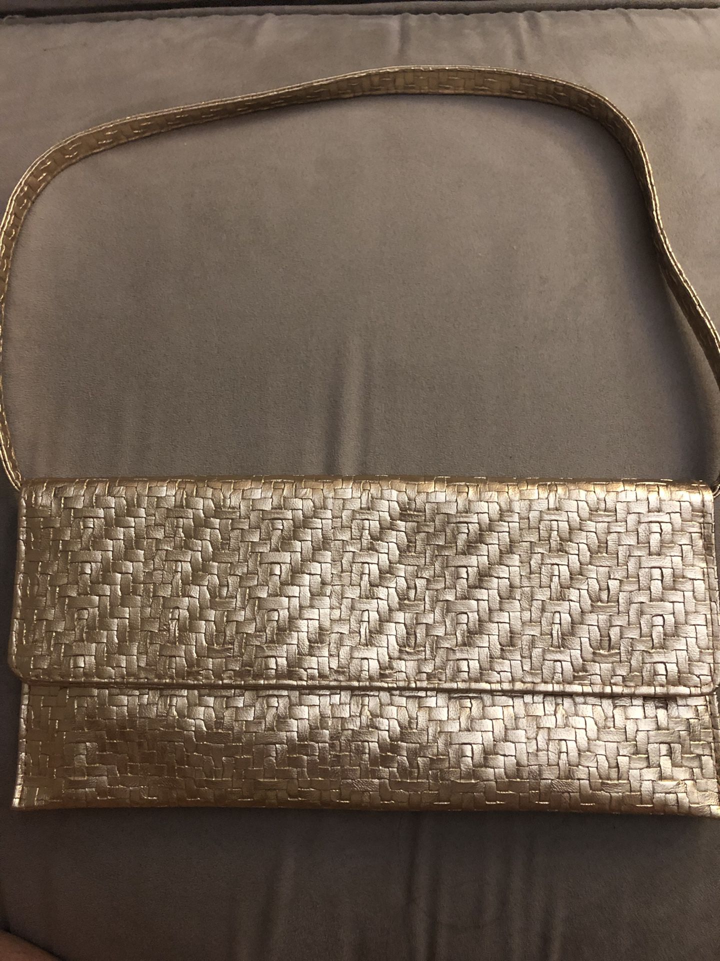 Clutch or handbag (gold color) really cute and versatile