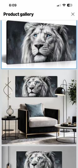 Brand New Lion Canvas Print Picture for Living Room Striking Wildlife Wall Art Bedroom Wall Art,Kid Room Decor,Modern Home Office Wall Decoration,Wrap