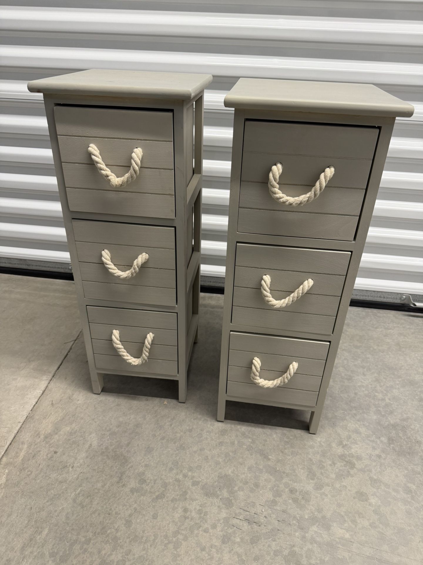 Household Essentials 3 -Drawers Taupe Wood Storage Drawer tower 26.75-in H x 9.75-in W x 11-in D