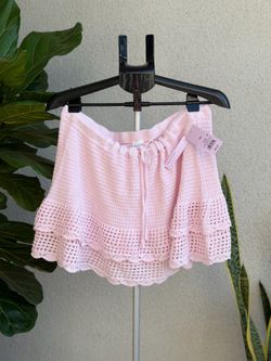 Wild Fable Pink Crochet Mini Skirt