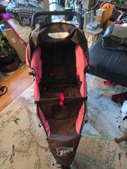 BOB pink and chocolate jogger stroller