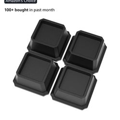 Bed Risers 2 Inch Heavy Duty Bed Furniture Elevators, 1,500 Ibs Lifts Up Riser for Sofa and Table Set of 12, Black